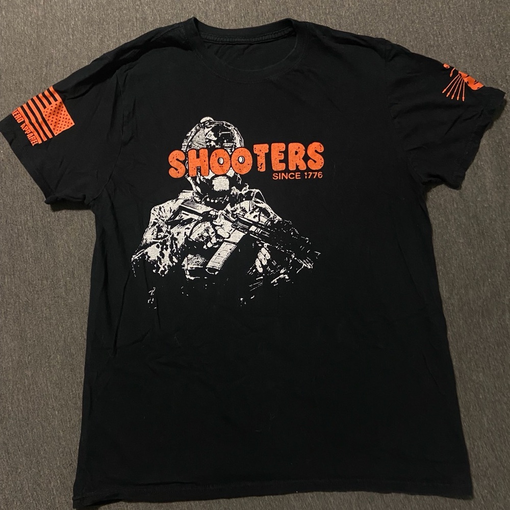United Hero Apparel Shooters (Hooters) Black T-Shirt